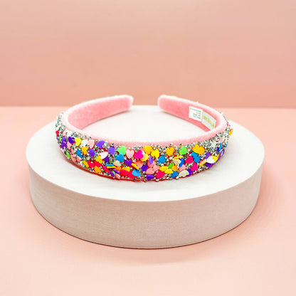 Candy Heart Headband - Confetti Hair Band