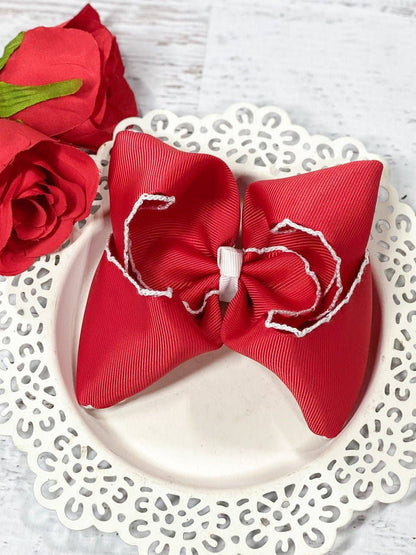 5" Classic Moonstitch Boutique Bows Girls Hair Accessories | Clip