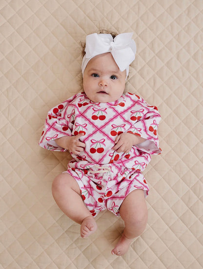 Cherry Bow Short Set