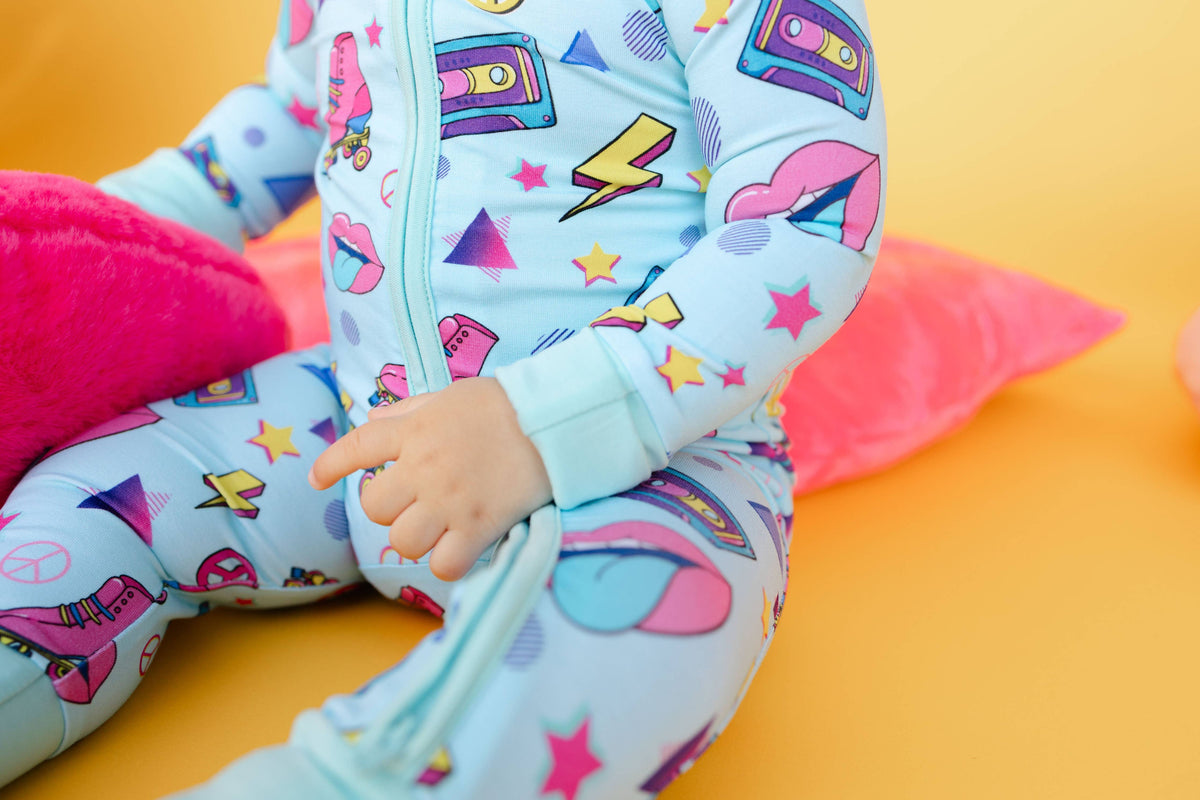 Bamboo Zip Romper | Neon Dreams