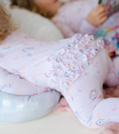 Bamboo Zip Romper | Unicorn Tales