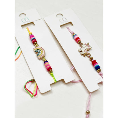 Kids Unicorn and Rainbow Adjustable Bracelet