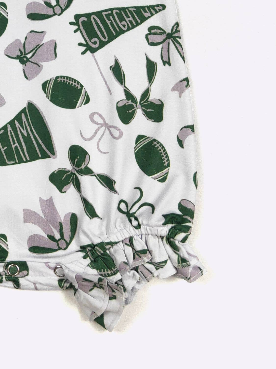 Go Team Green Baby Romper Football