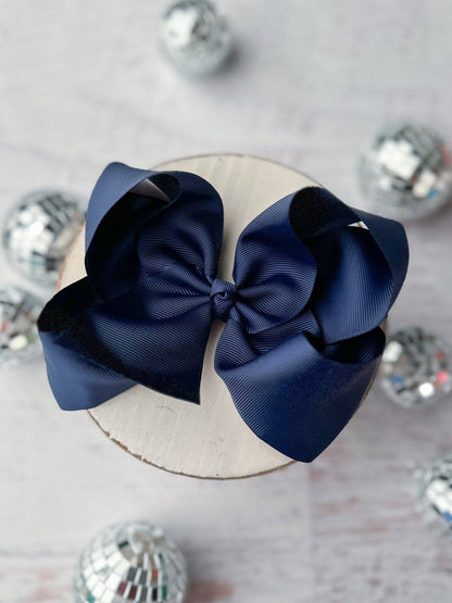 5.5" Oversize Grosgrain Hair Bow | Alligator Clip