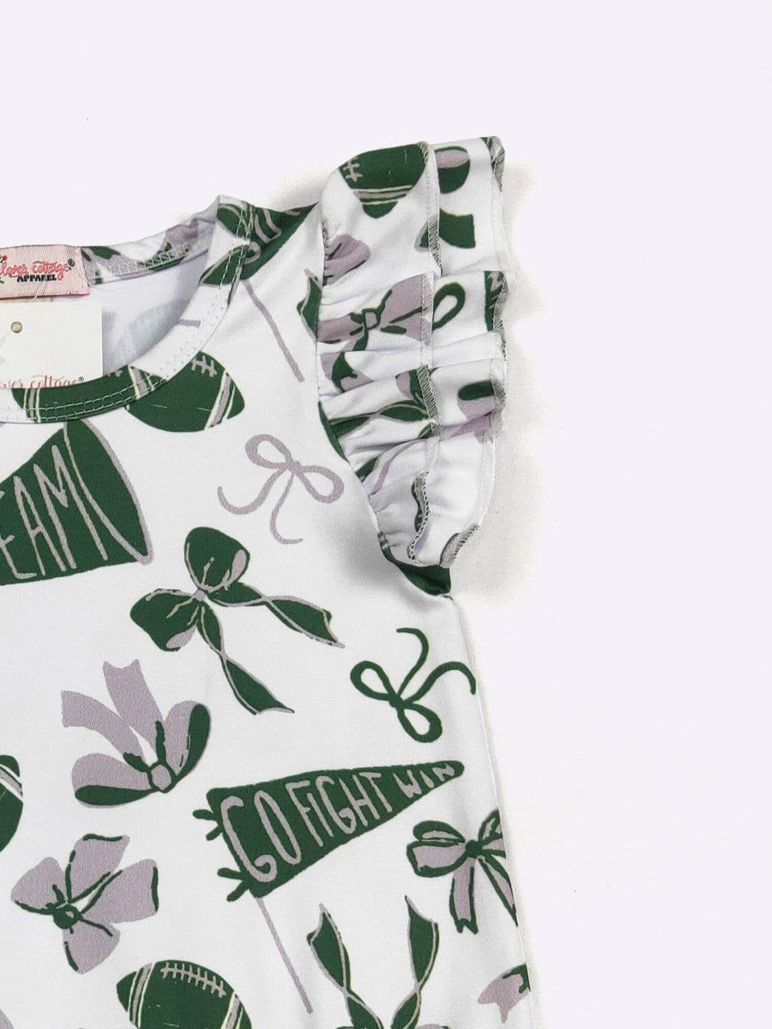 Go Team Green Baby Romper Football