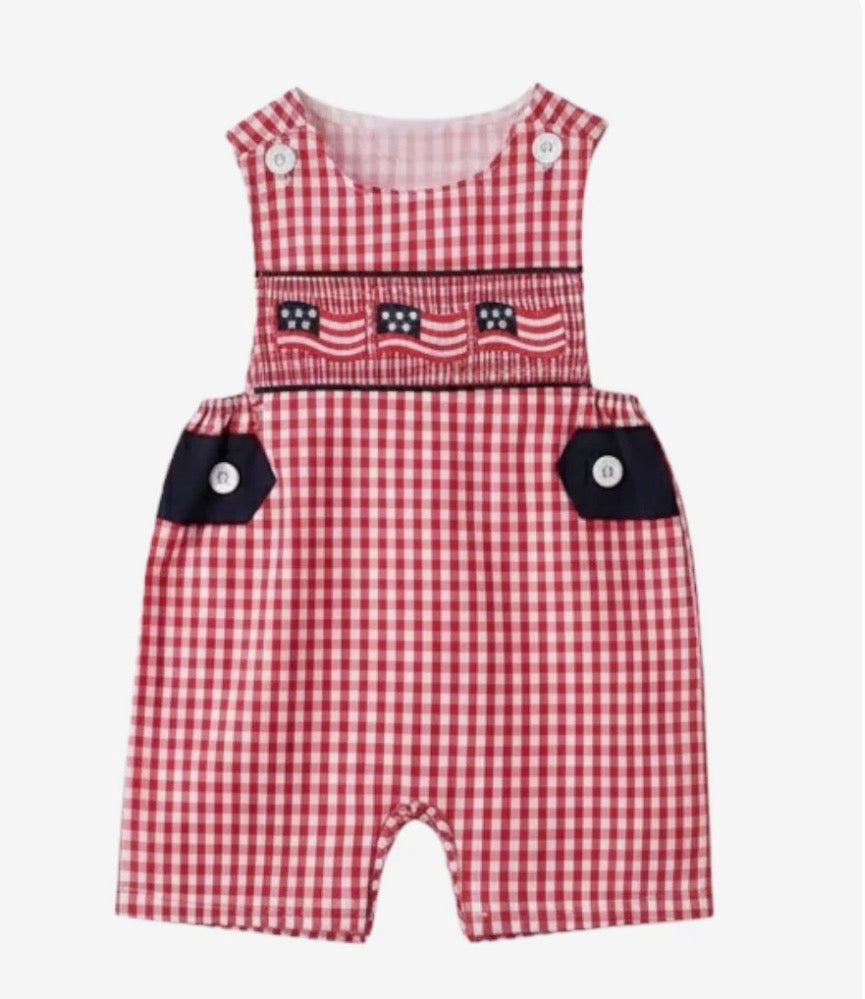 Red flag smocked Jonjon