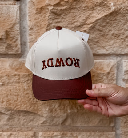 Kids/Baby 2-Tone Cap: Rowdy Upside Down - Brown/Beige