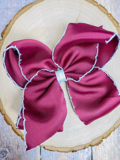 5" Classic Moonstitch Boutique Bows Girls Hair Accessories | Clip