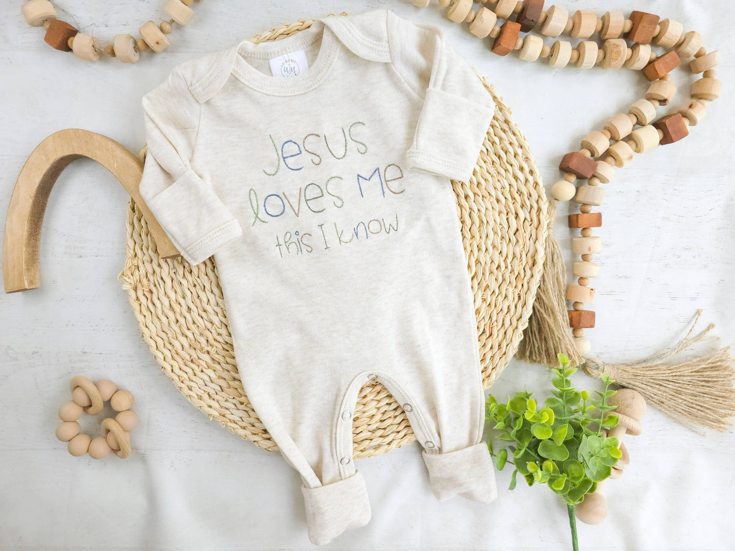 Newborn Baby Romper | Jesus Loves Me (boy)