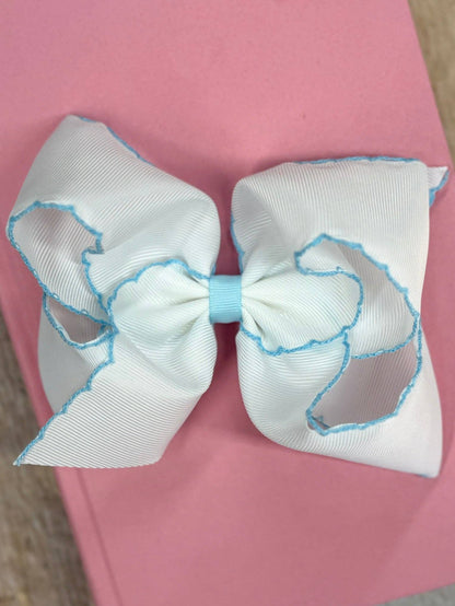 5" Classic Moonstitch Boutique Bows Girls Hair Accessories | Clip