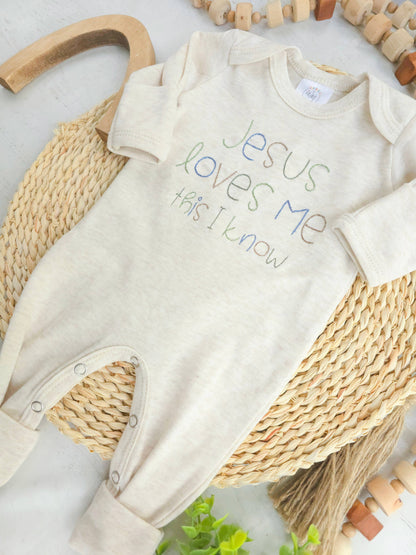 Newborn Baby Romper | Jesus Loves Me (boy)
