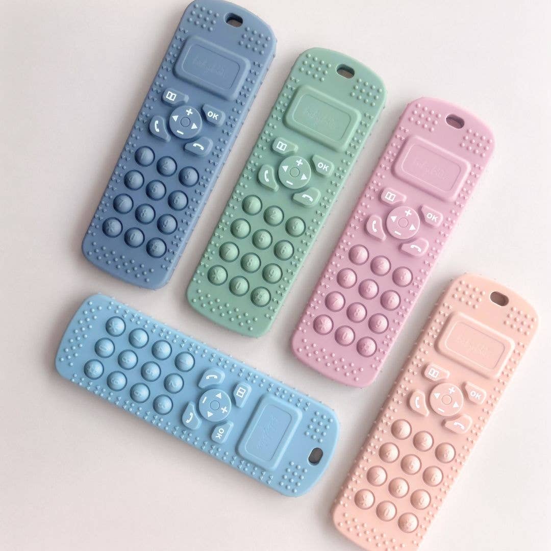 Sensory Popper Teether Phone - Dusty Pink