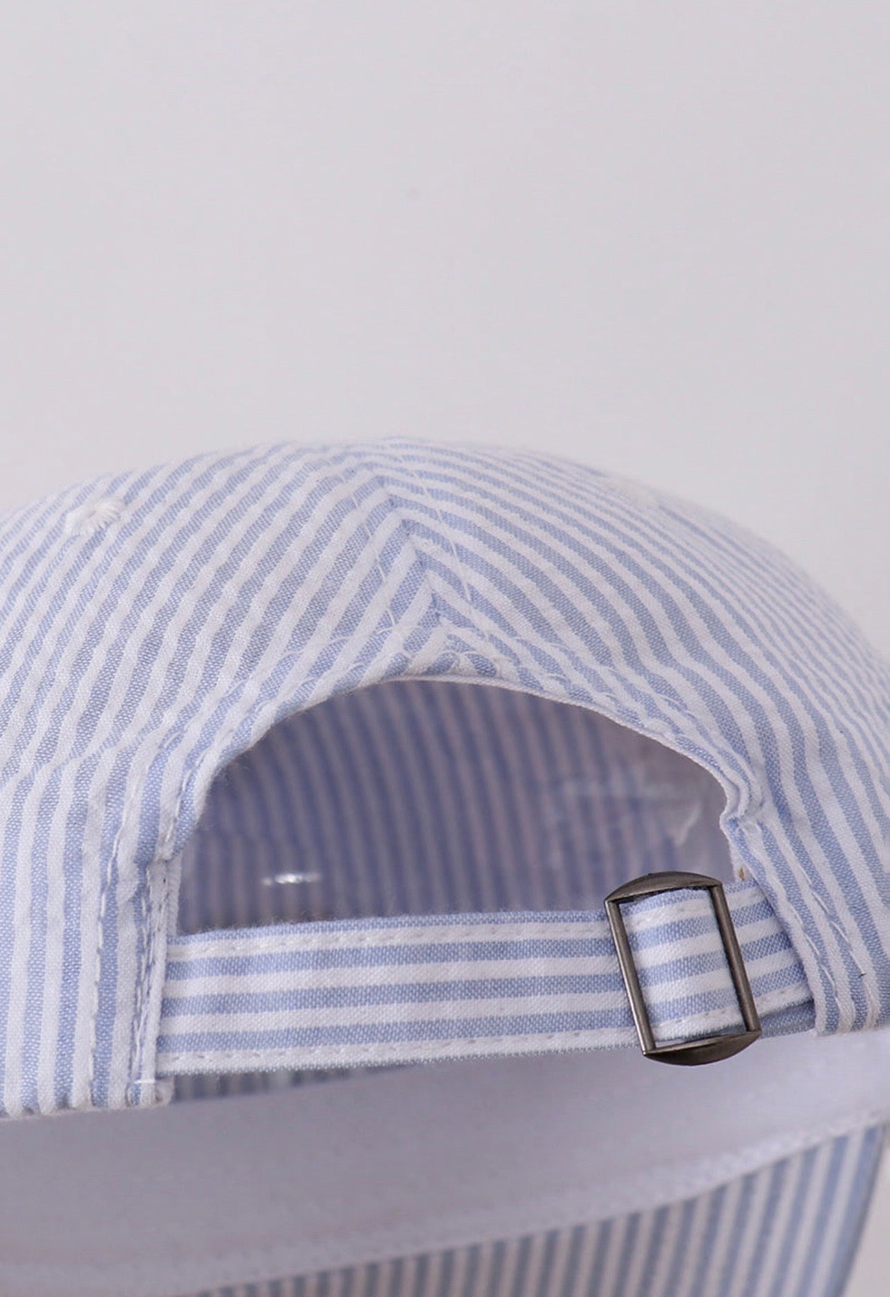 Puppy Embroidered Seersucker Cap