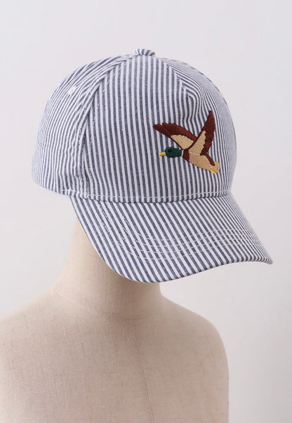 Mallard Embroidered Seersucker Cap