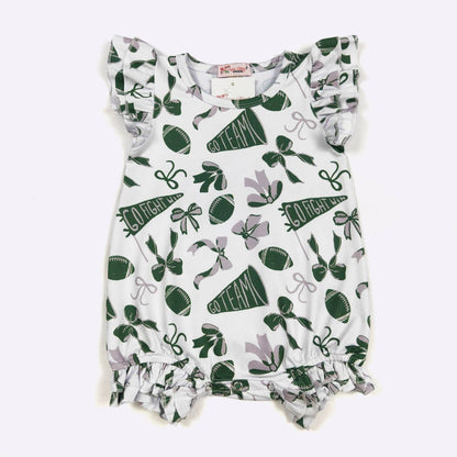 Go Team Green Baby Romper Football