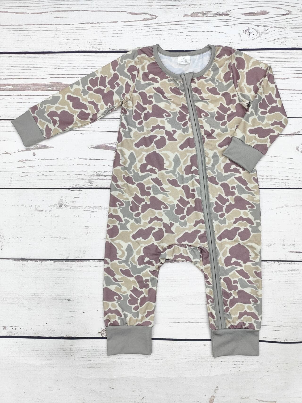 Baby Camouflage Print  Zip Sleeper