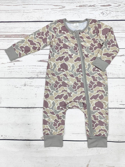 Baby Camouflage Print  Zip Sleeper