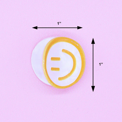 Small Emoji Smiley Face Hair Claw Clips - 4 Pack