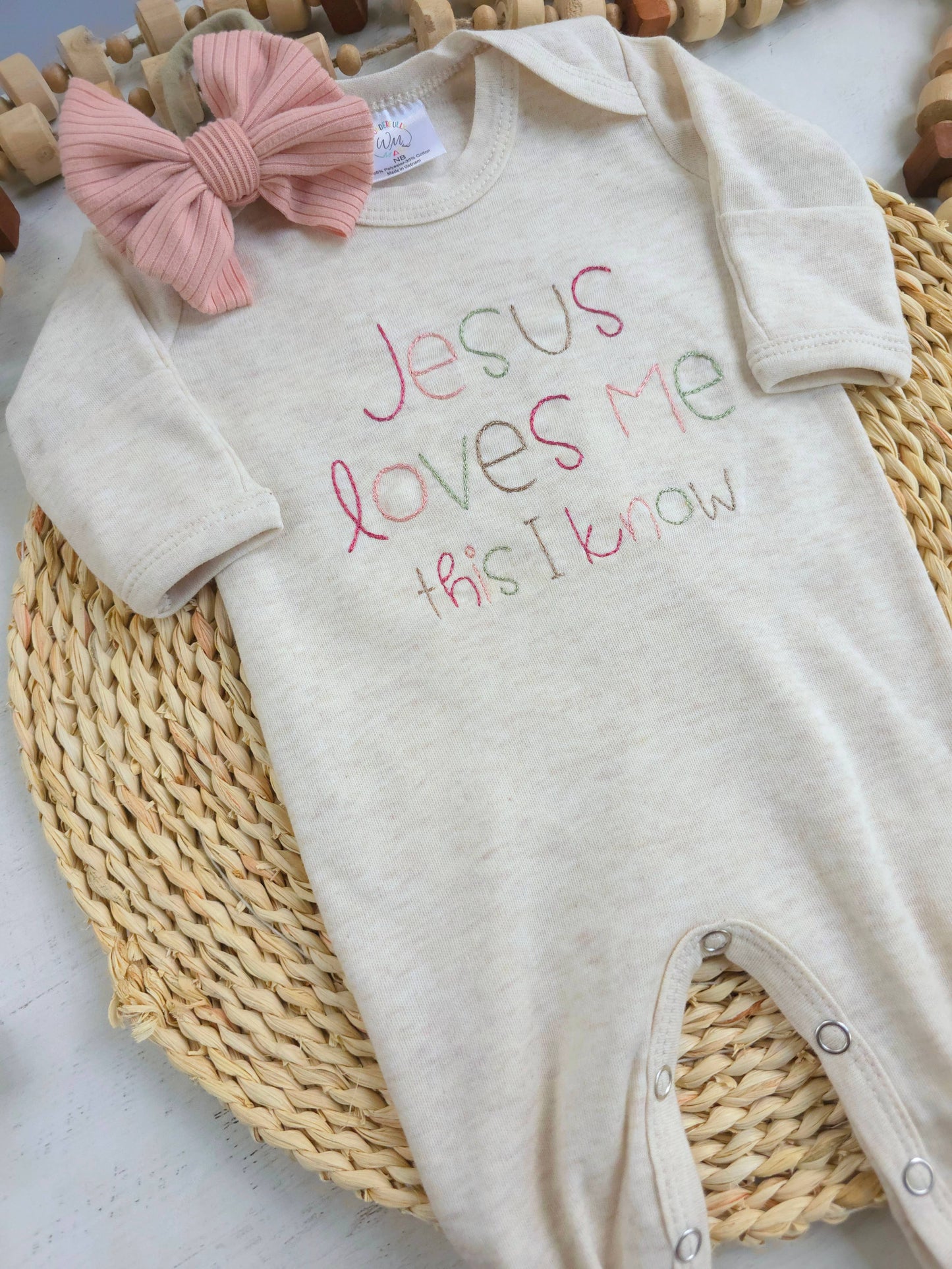 Newborn Baby Romper | Jesus Loves Me (girl)