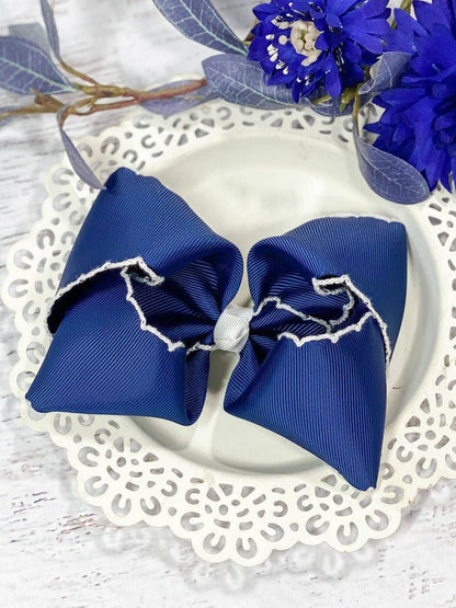 5" Classic Moonstitch Boutique Bows Girls Hair Accessories | Clip