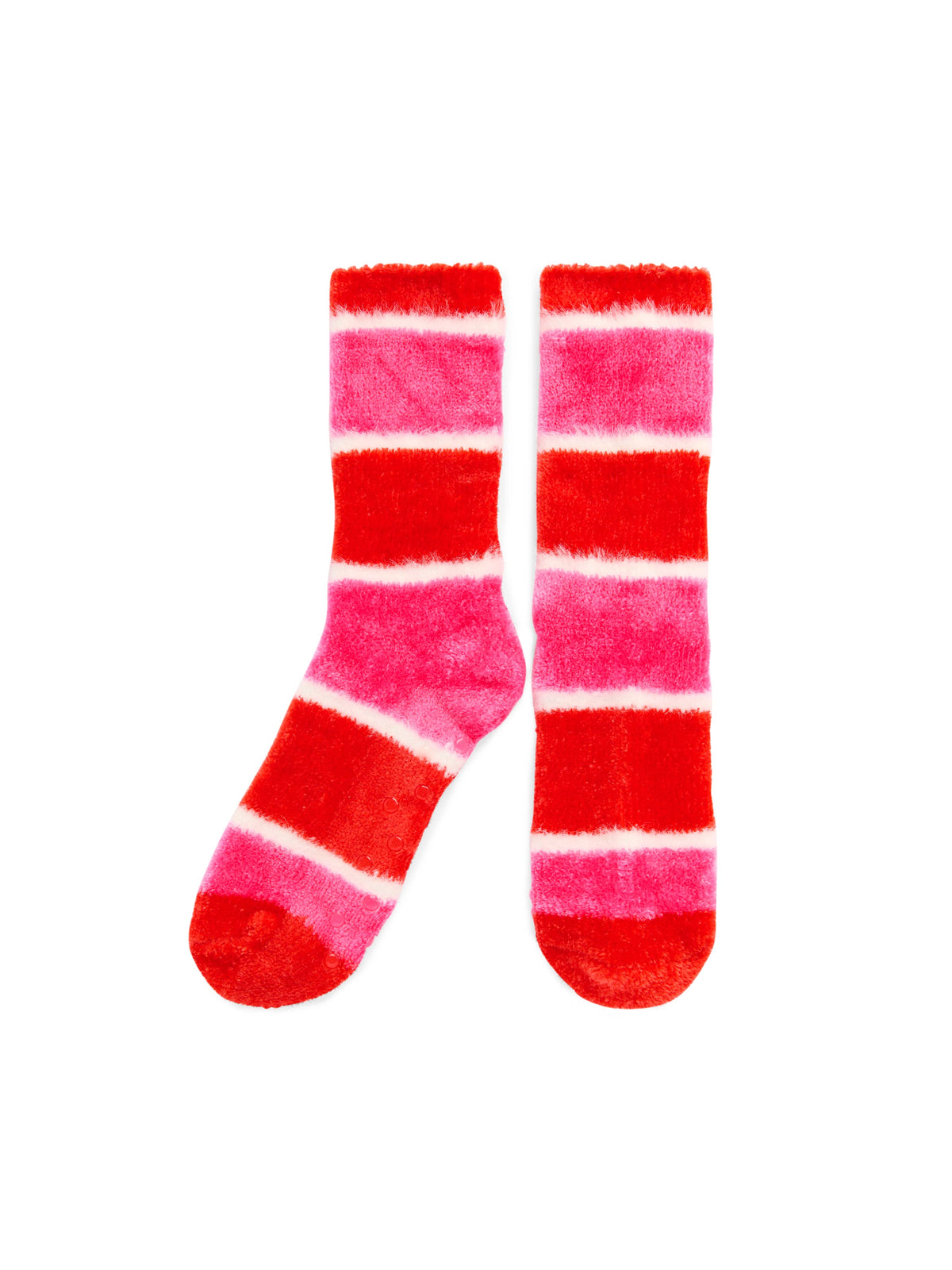 FUZZY STRIPE SOCKS