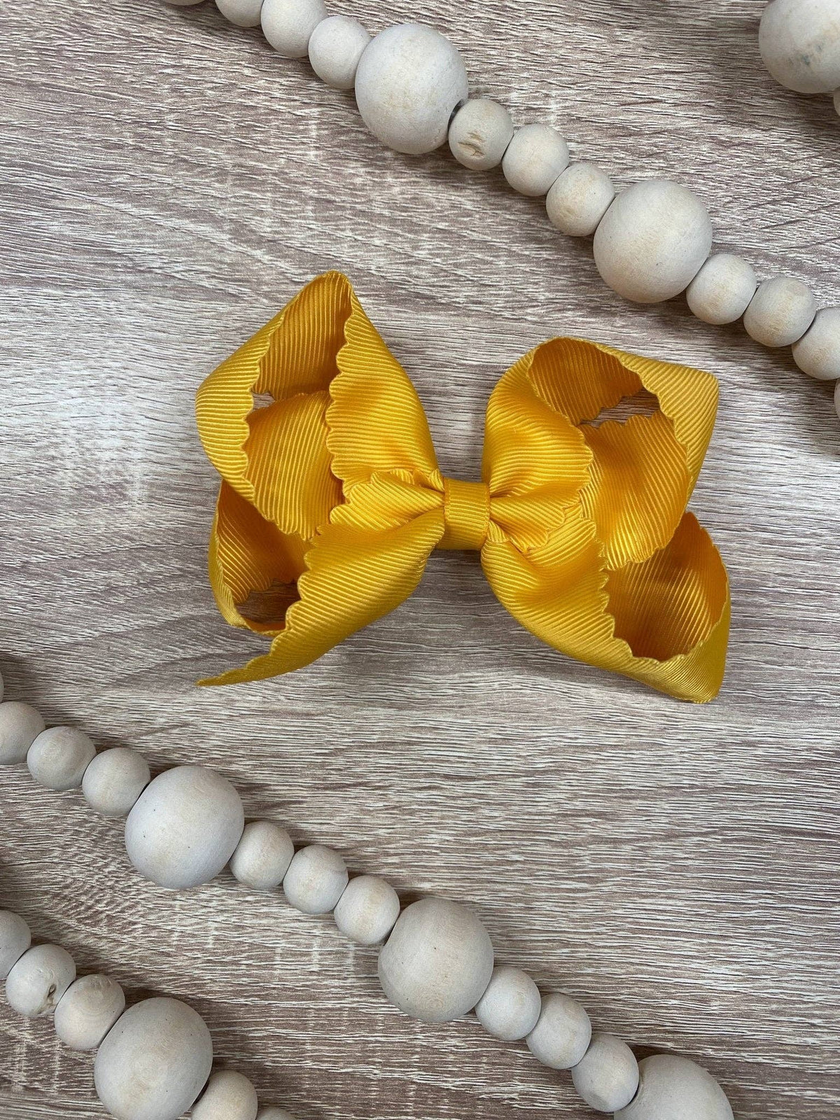 4.5" Classic Scalloped Hair Bow | Headband