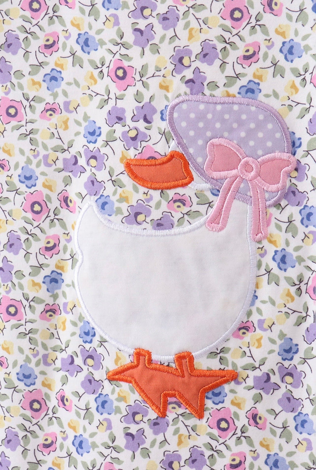 Goose Floral Applique Set
