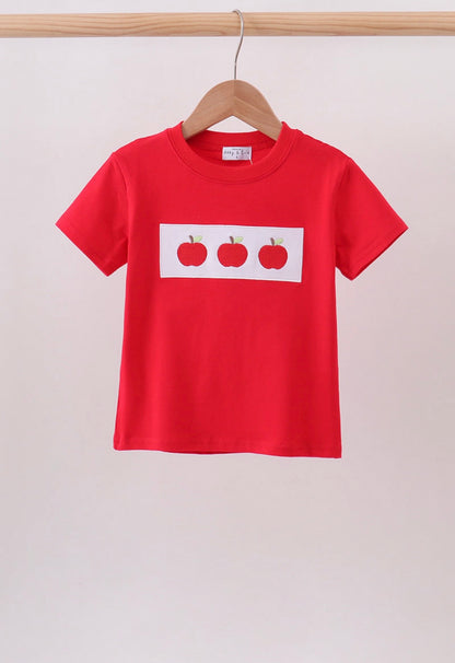 Red Apple Applique Top