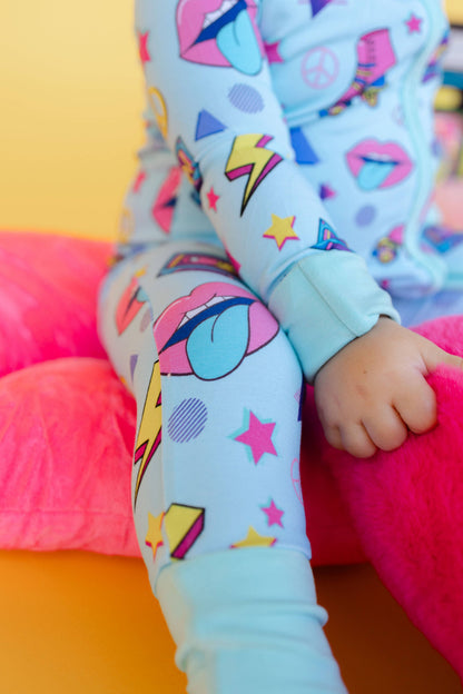 Bamboo Zip Romper | Neon Dreams