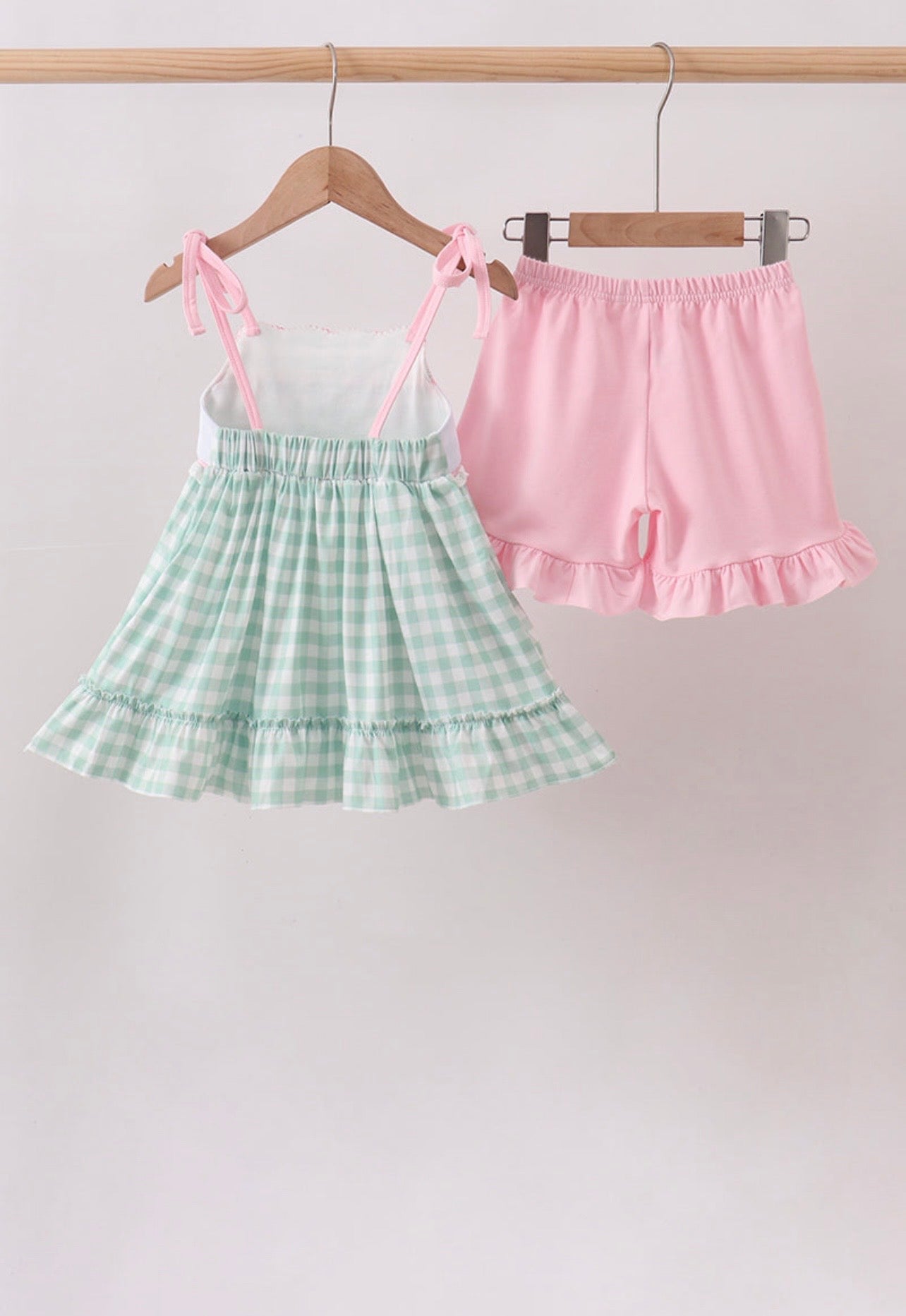 Green Golf Embroidered Ruffle Set