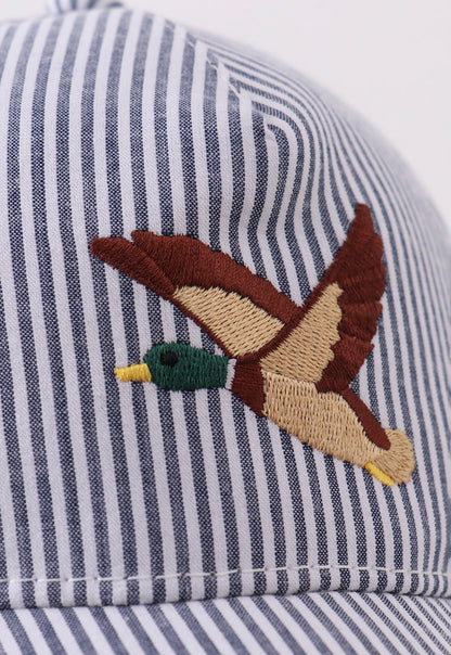 Mallard Embroidered Seersucker Cap