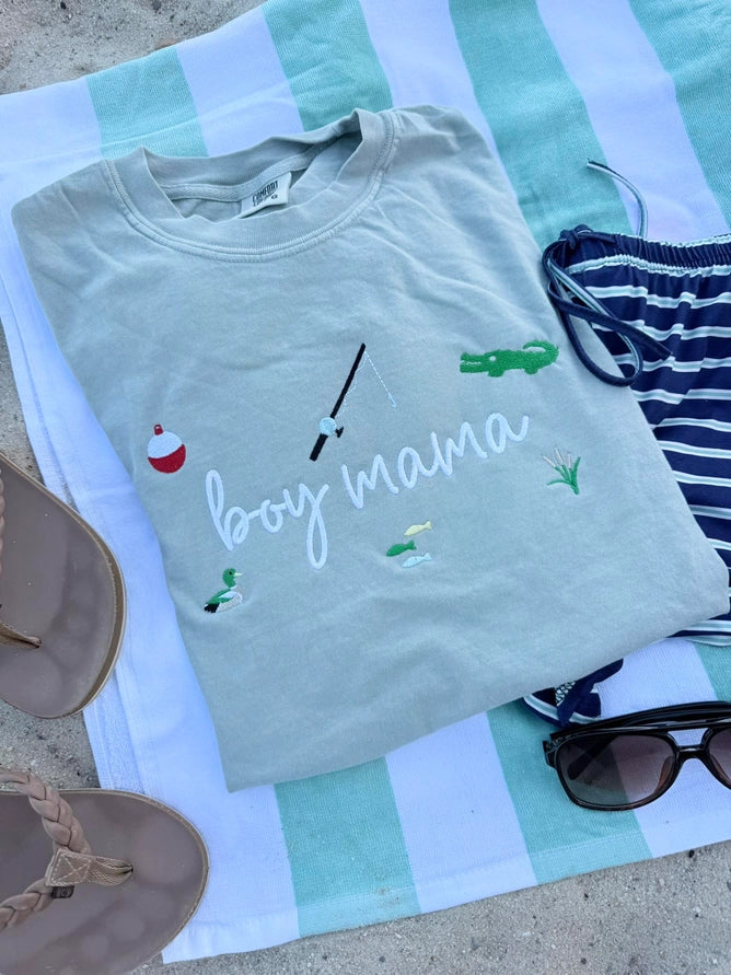 Embroidered Boy Mama Tee