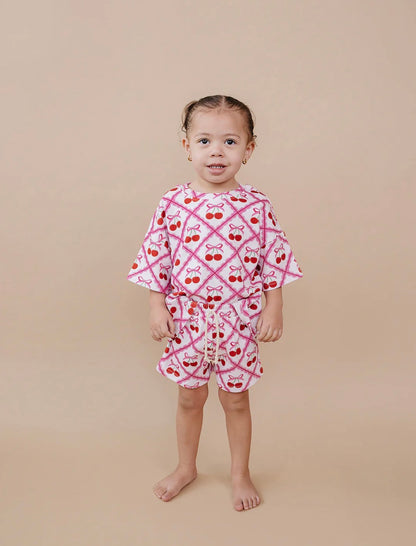 Cherry Bow Short Set