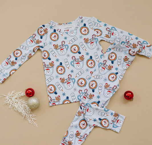 Merry Snowmen 2 Piece Bamboo Pajamas