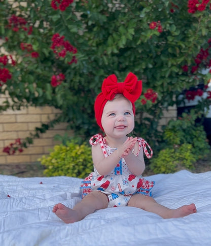 Red, White & Blue Gingham Popsicle Ruffle Bubble