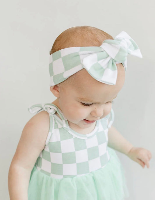 Mint Checkered headband