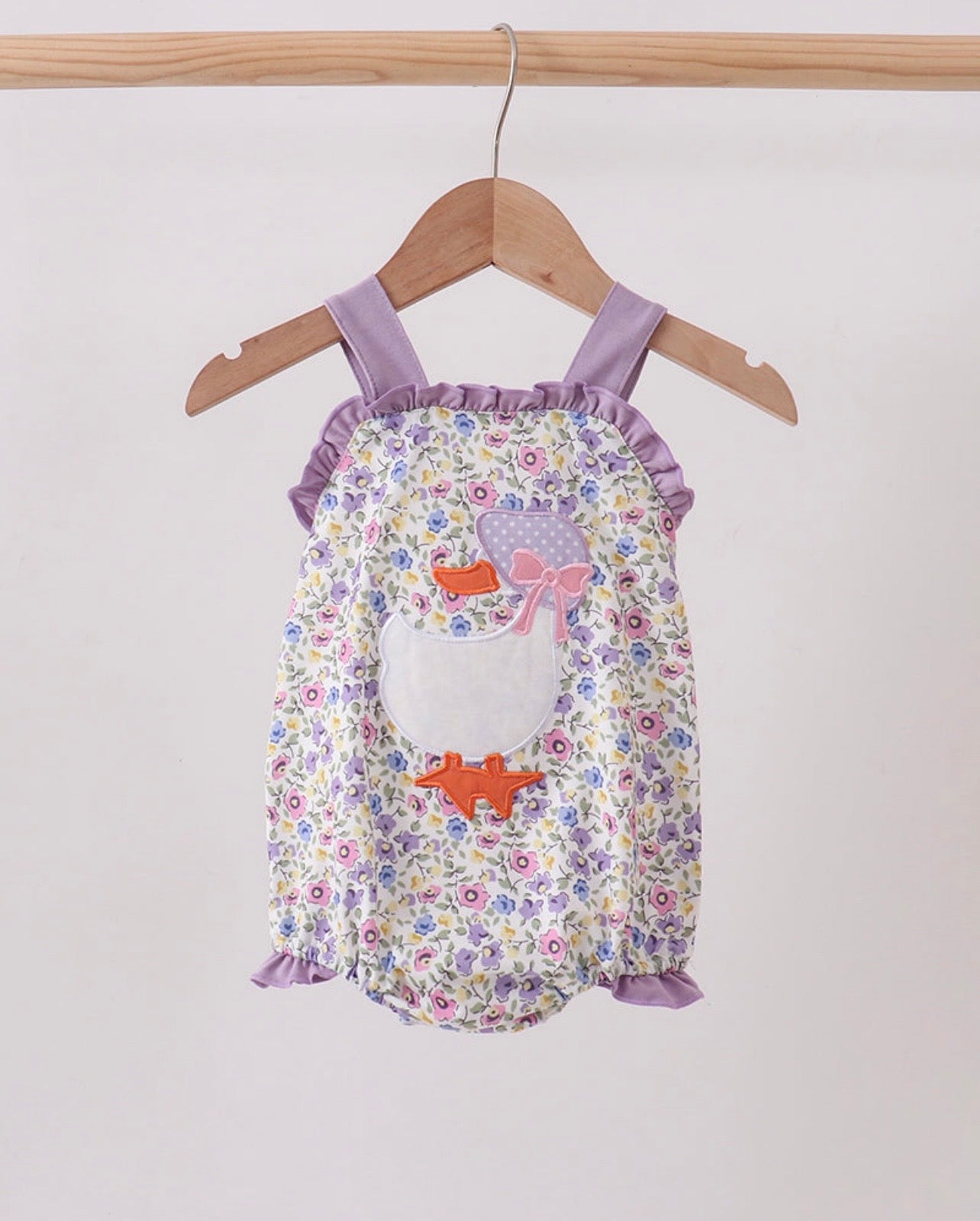 Goose Floral Applique Bubble