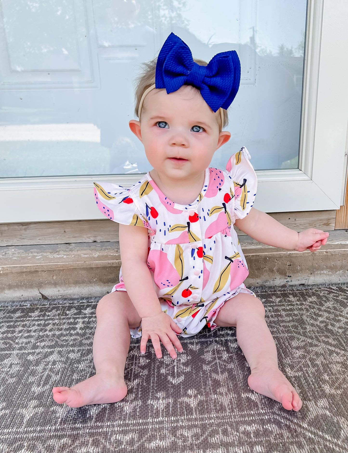 Fruit Print Ruffle Romper