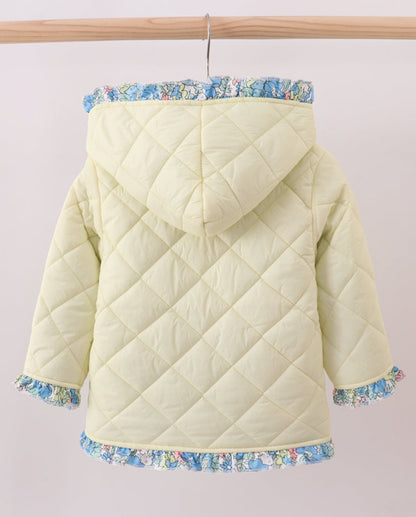 Yellow floral quilted jacket