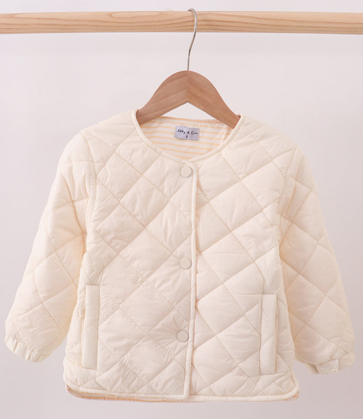 Cream Quilted Jacket
