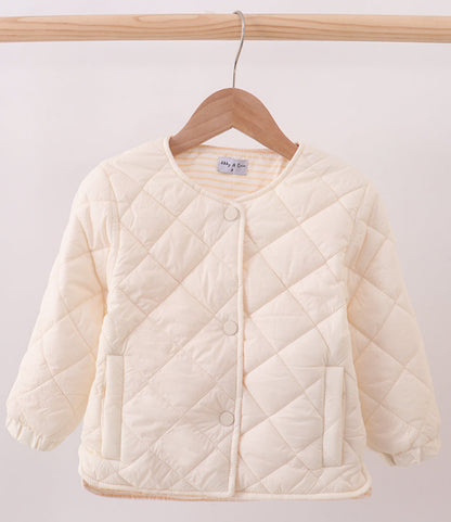 Cream Quilted Jacket