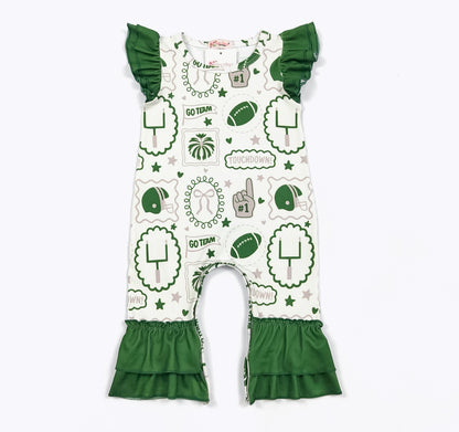 Green go team romper