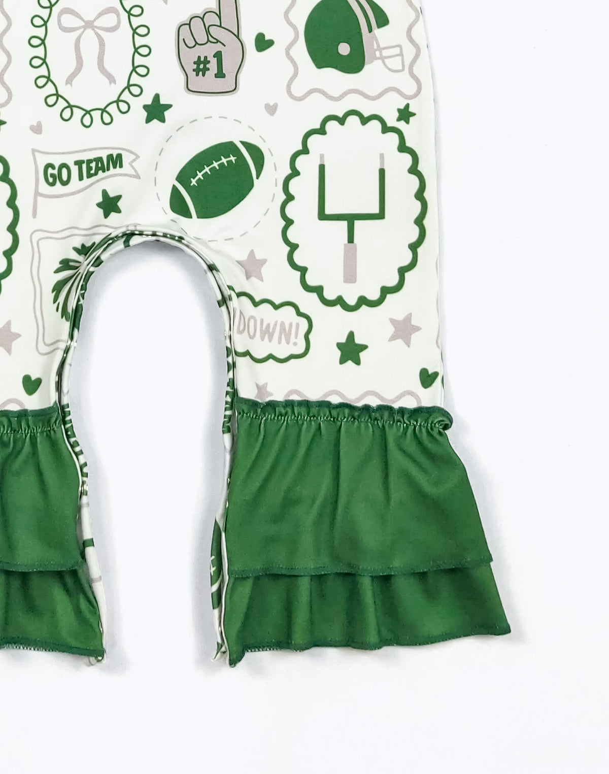 Green go team romper