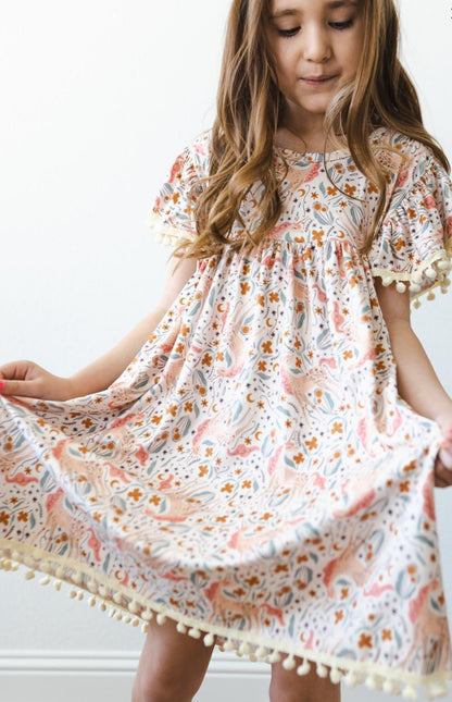 Unicorn Soirée Pom Pom Dress