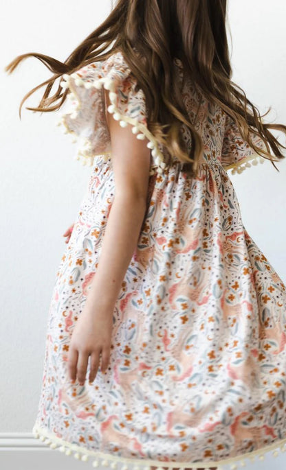 Unicorn Soirée Pom Pom Dress