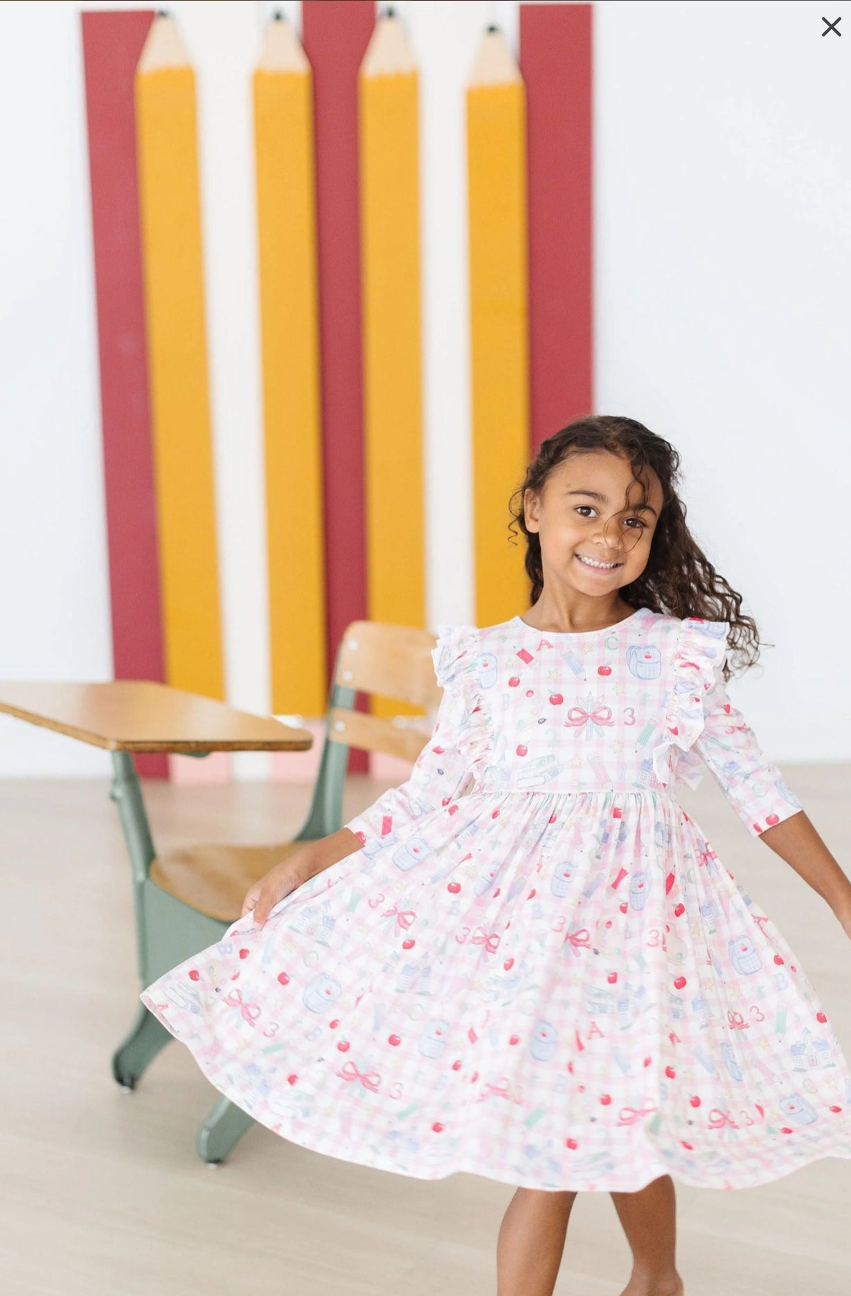 School Days 3/4 Ruffle dress