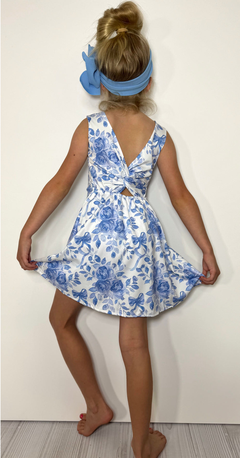 Blue Athletic Girls Dress