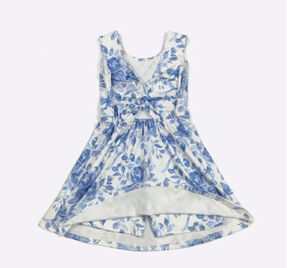 Blue Athletic Girls Dress