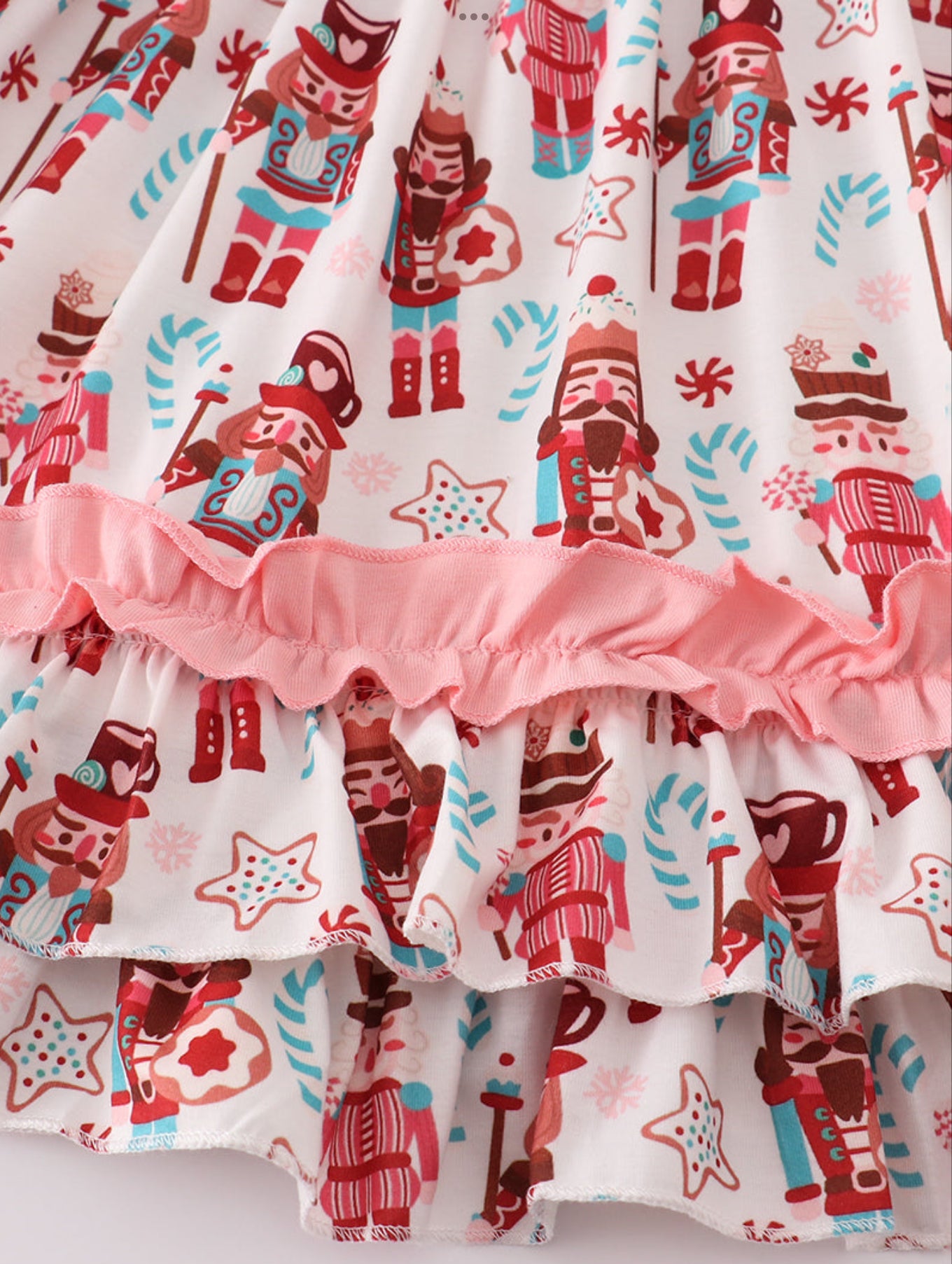 Christmas Nutcracker print ruffle gown