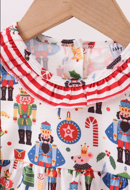 Red Nutcracker Ruffle Bubble